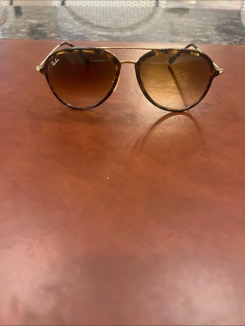 Ray-Ban Men's Tortoiseshell  Sunglasses with Brown Gradient Lenses RB 4298